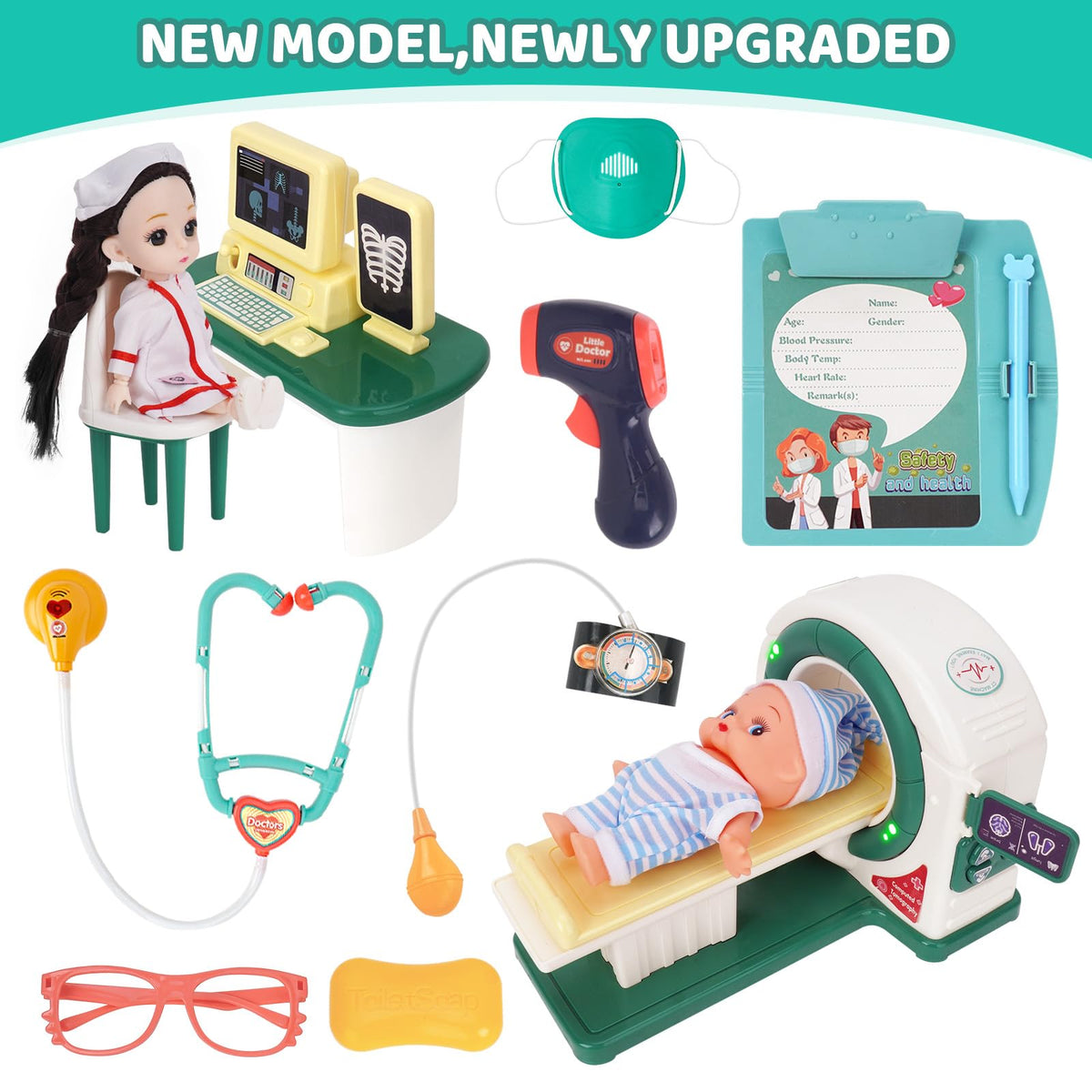 HOPANDOS syringe toy supports imaginative care scenarios and fine motor practice.