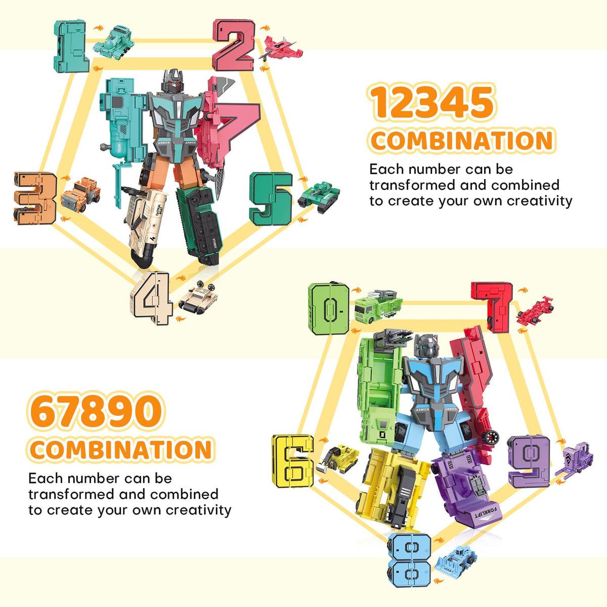 HOPANDOS Number Robots mega-bots union showcases duo robot collaborations.