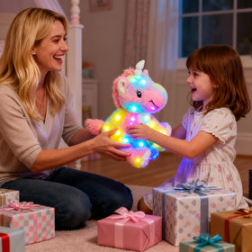 Hopearl 12-inch unicorn night light adds cozy companionship.