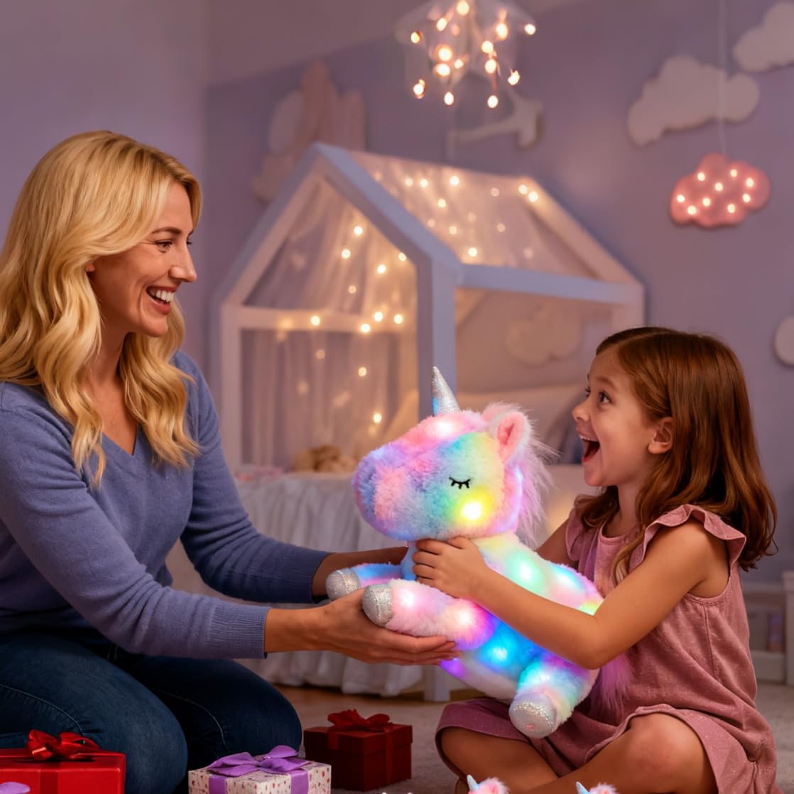 Hopearl 19 inch mommy unicorn offers a huggable size for kids