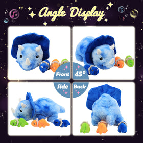 Hopearl LED dinosaur baby orange color close-up for vibrant room decor and cuddly play.