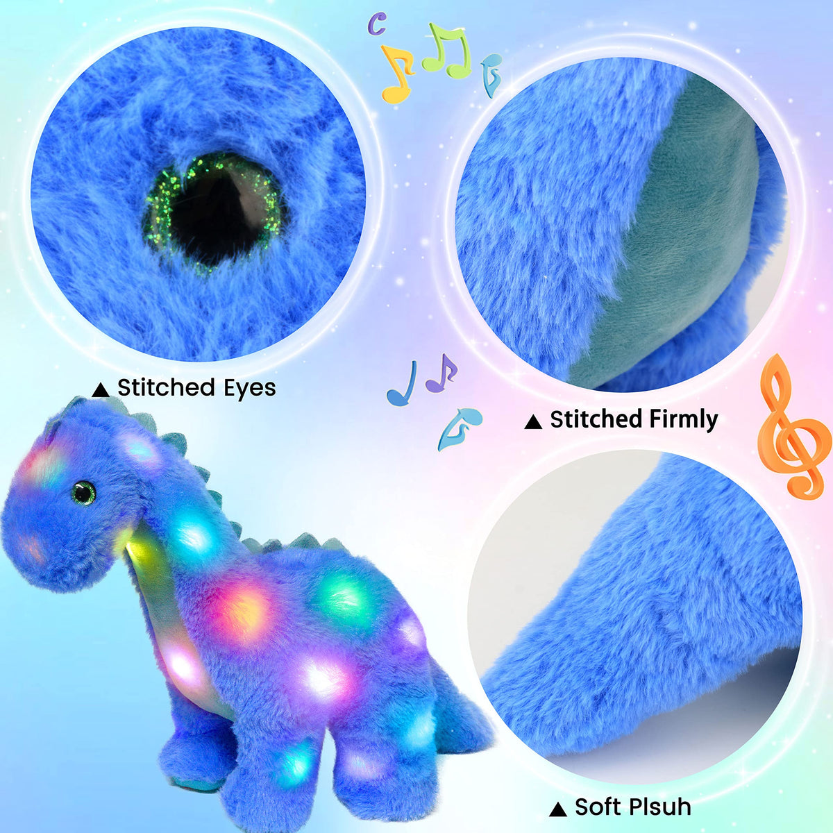 Hopearl Diplodocus nightlight-friendly design suits kids' rooms.