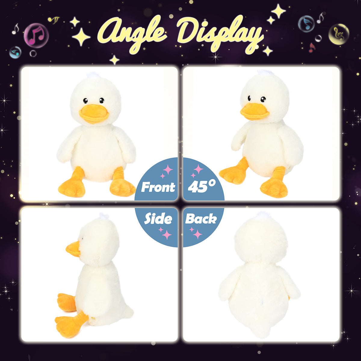Hopearl duck plush with adjustable volume lets you customize sound levels.