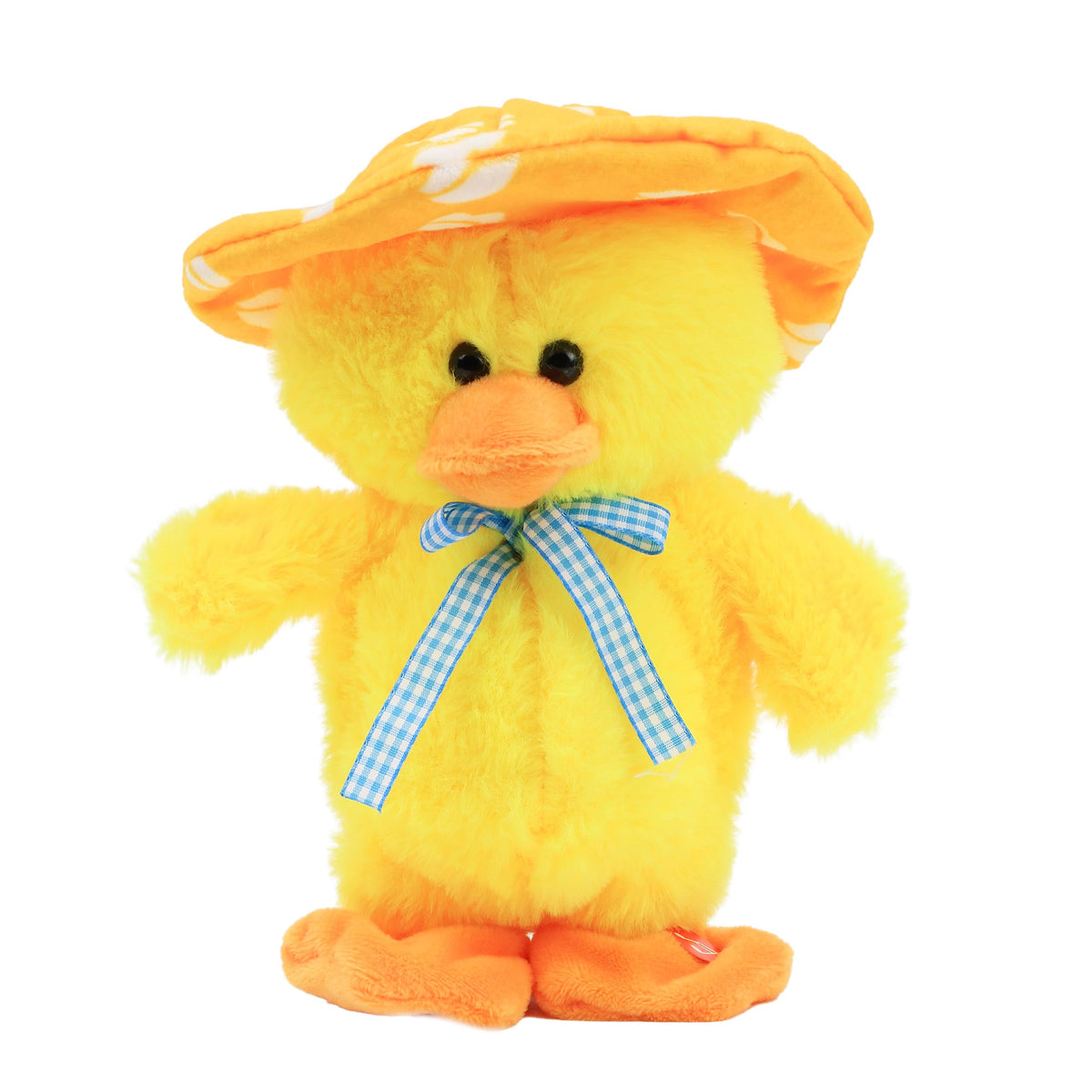 Hopearl durable soft plush duck stands up to active play.