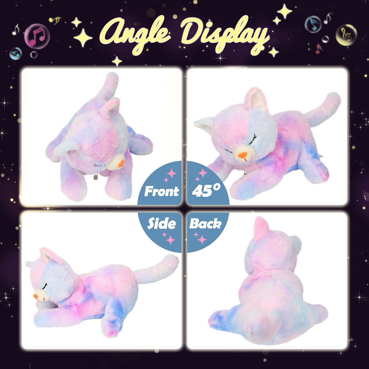 Hopearl eighteen-inch plush cat sized for cuddling