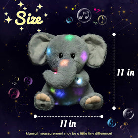 Hopearl elephant plays ten lullaby songs to soothe children at night.