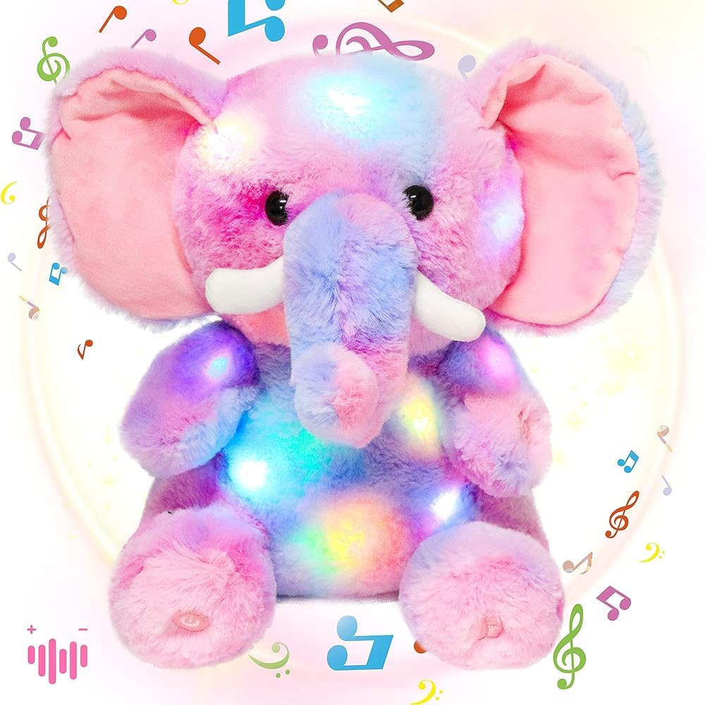 Hopearl Elephish light-up elephant glow illuminates bedtime with rainbow LEDs.