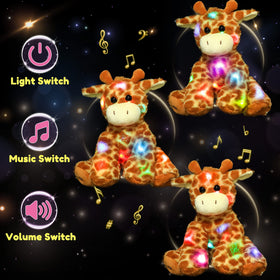 Hopearl LED Musical Giraffe with adjustable volume buttons for personalized sound