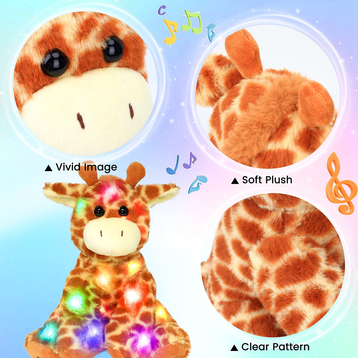 Hopearl LED Musical Giraffe used as night light and room decor