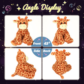 Hopearl orange plush giraffe with soft fabric for cozy hugs