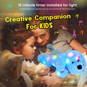 Hopearl LED Musical Puppy battery compartment exposed for setup