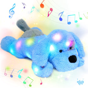 Hopearl LED Musical Puppy face close-up with color-changing glow for bedtime