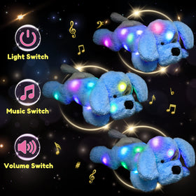 Hopearl LED Musical Puppy right leg volume control and buttons