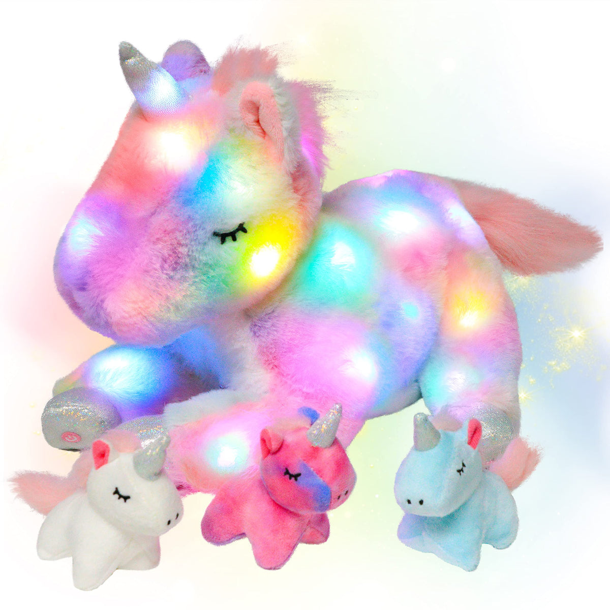 Hopearl mommy unicorn with three babies in the tummy for imaginative play