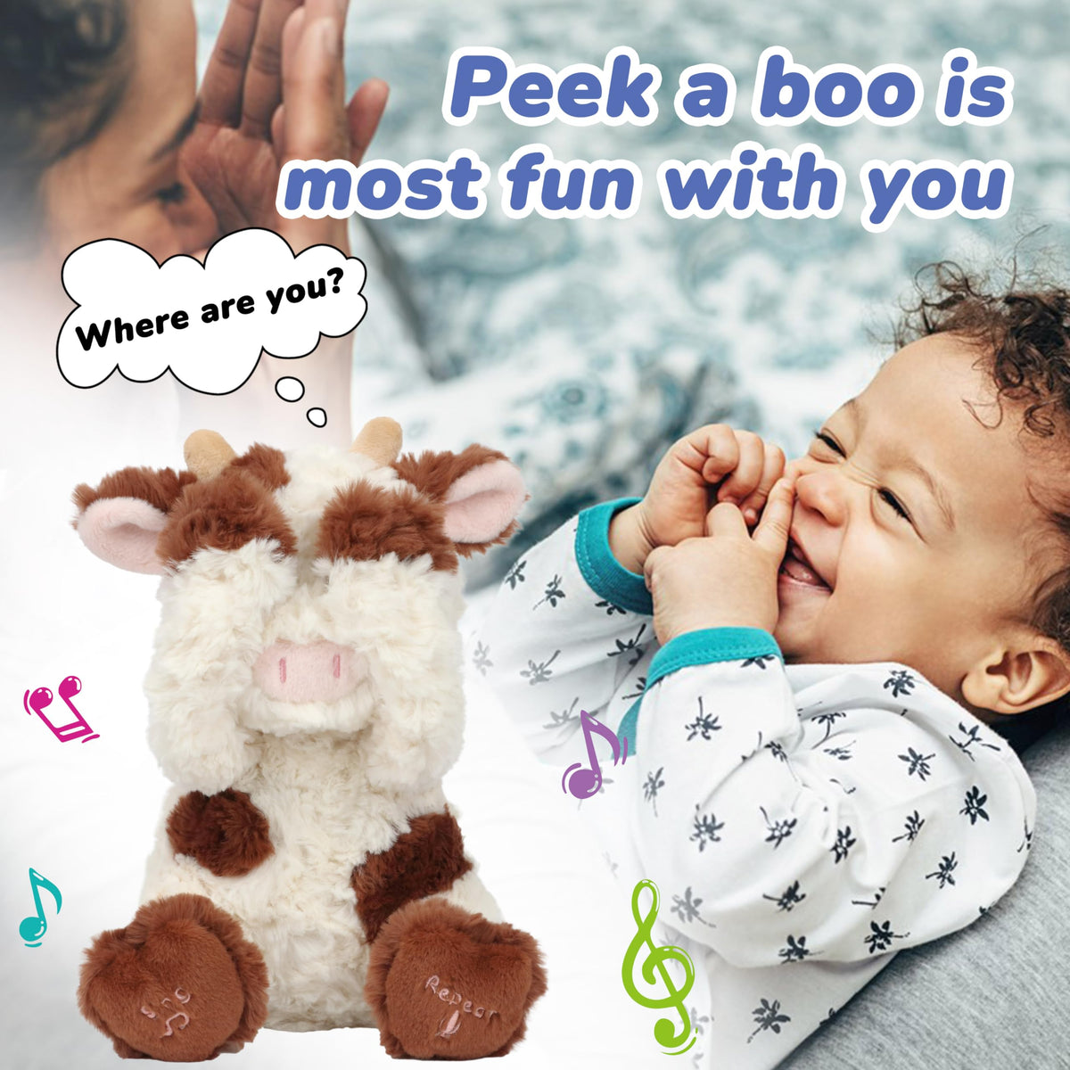 Hopearl Peek A Boo Cow battery compartment enables simple setup