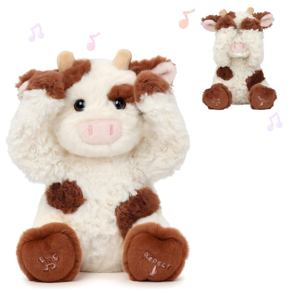 Hopearl Peek A Boo Cow front view invites toddler play with plush charm