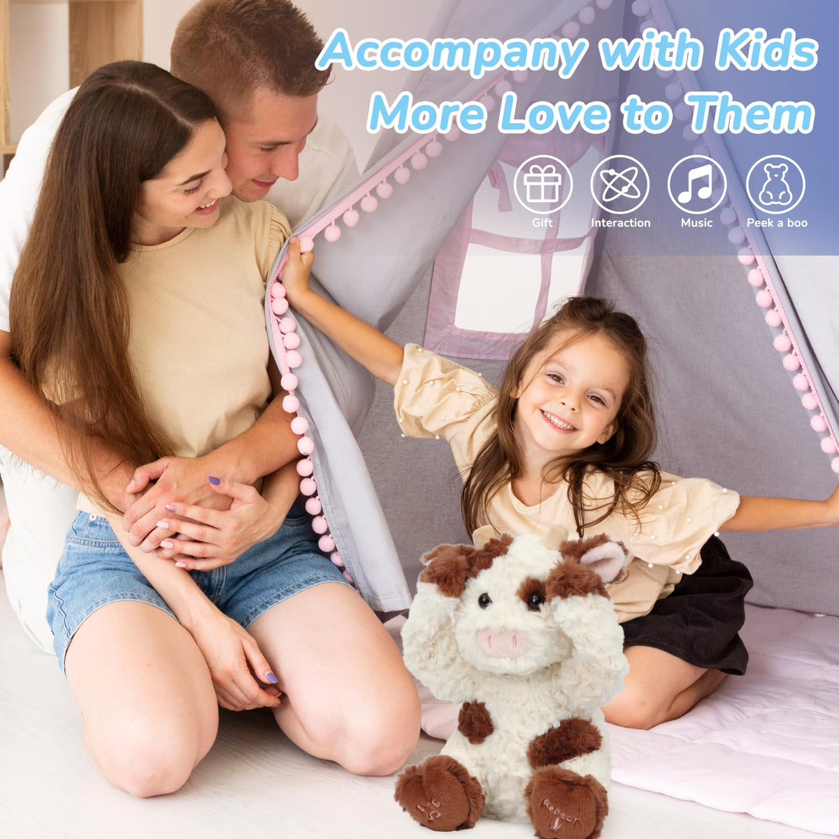 Hopearl Peek A Boo Cow gift-ready toddler companion for birthdays