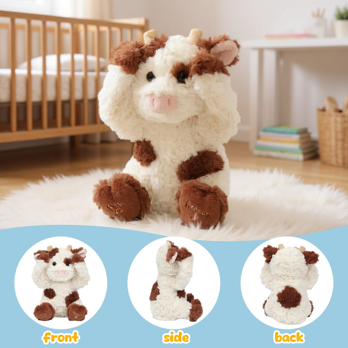 Hopearl Peek A Boo Cow press left button triggers singing