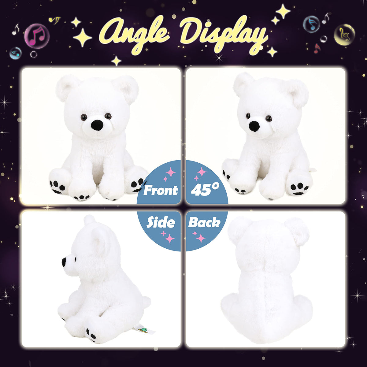 Hopearl polar bear color-changing glow adds gentle visual interest for kids.