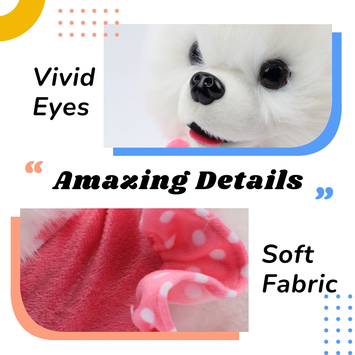 Hopearl Pomeranian singing and walking feature adds musical fun to playtime