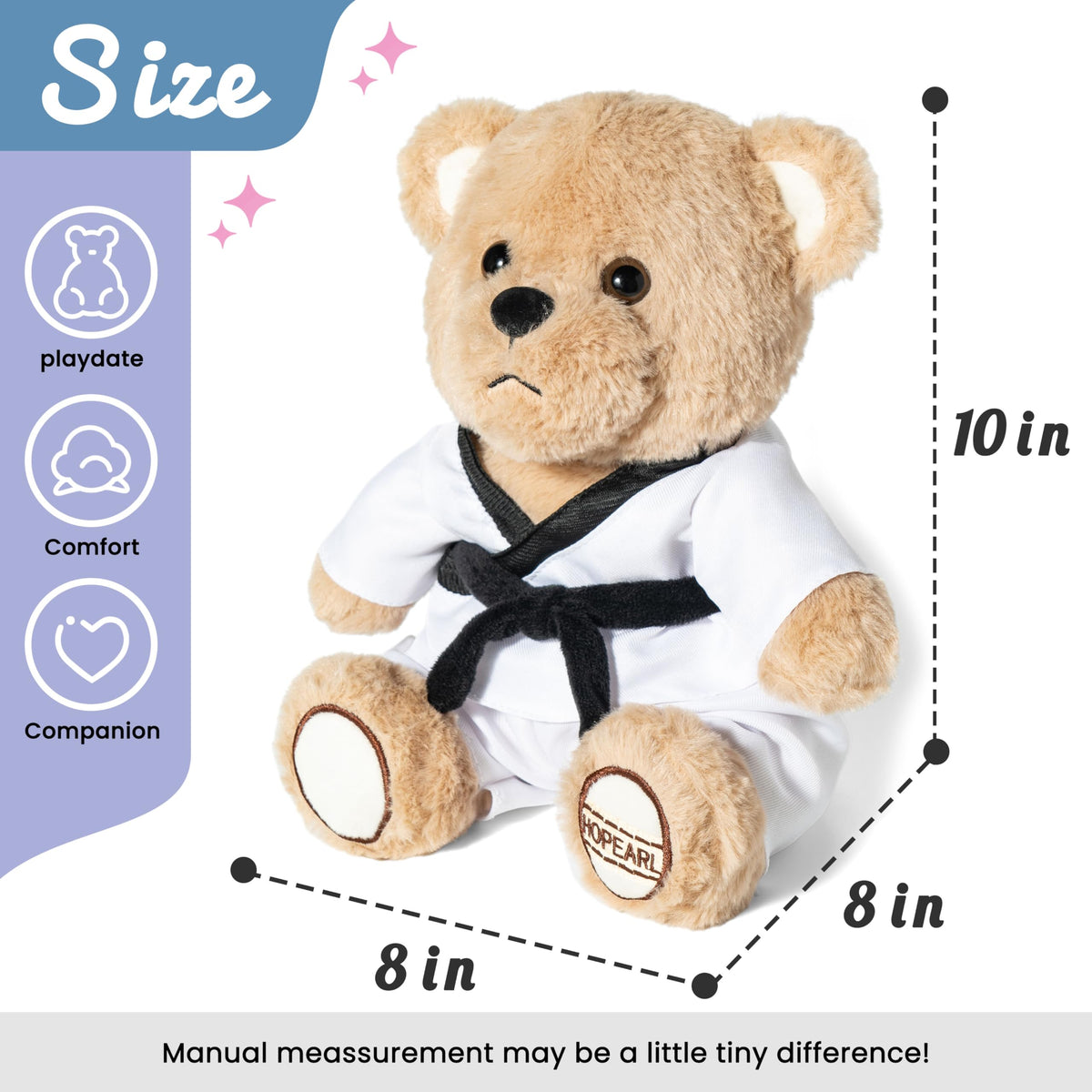 Hopearl bear shows six belt colors to mix and match