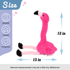 Hopearl Talking Flamingo shows cheerful head shake during playtime.
