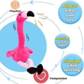 Hopearl Pink Talking Flamingo plush is a cute, portable buddy for toddlers.