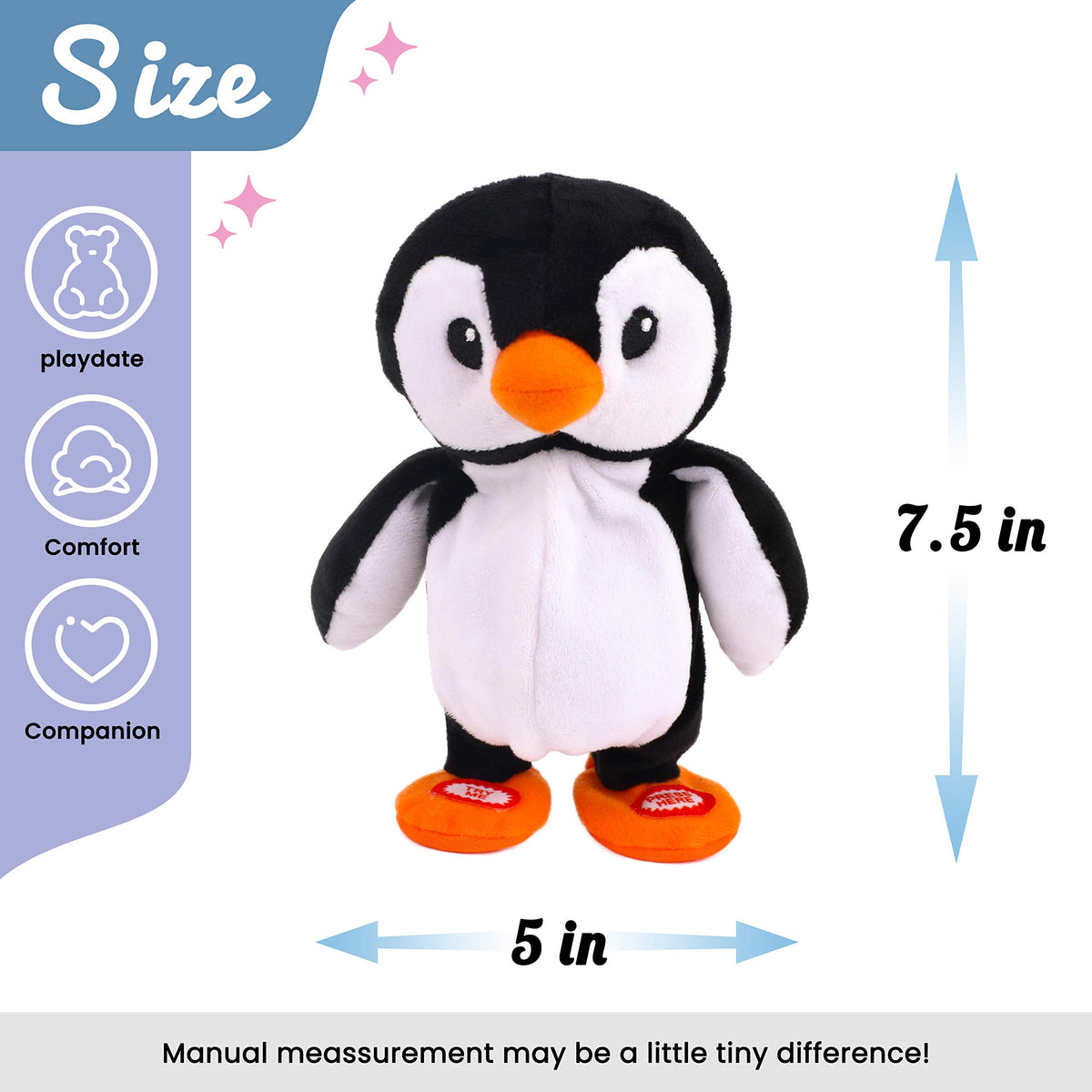 Hopearl Talking Penguin sings along with you, showcasing the song feature.