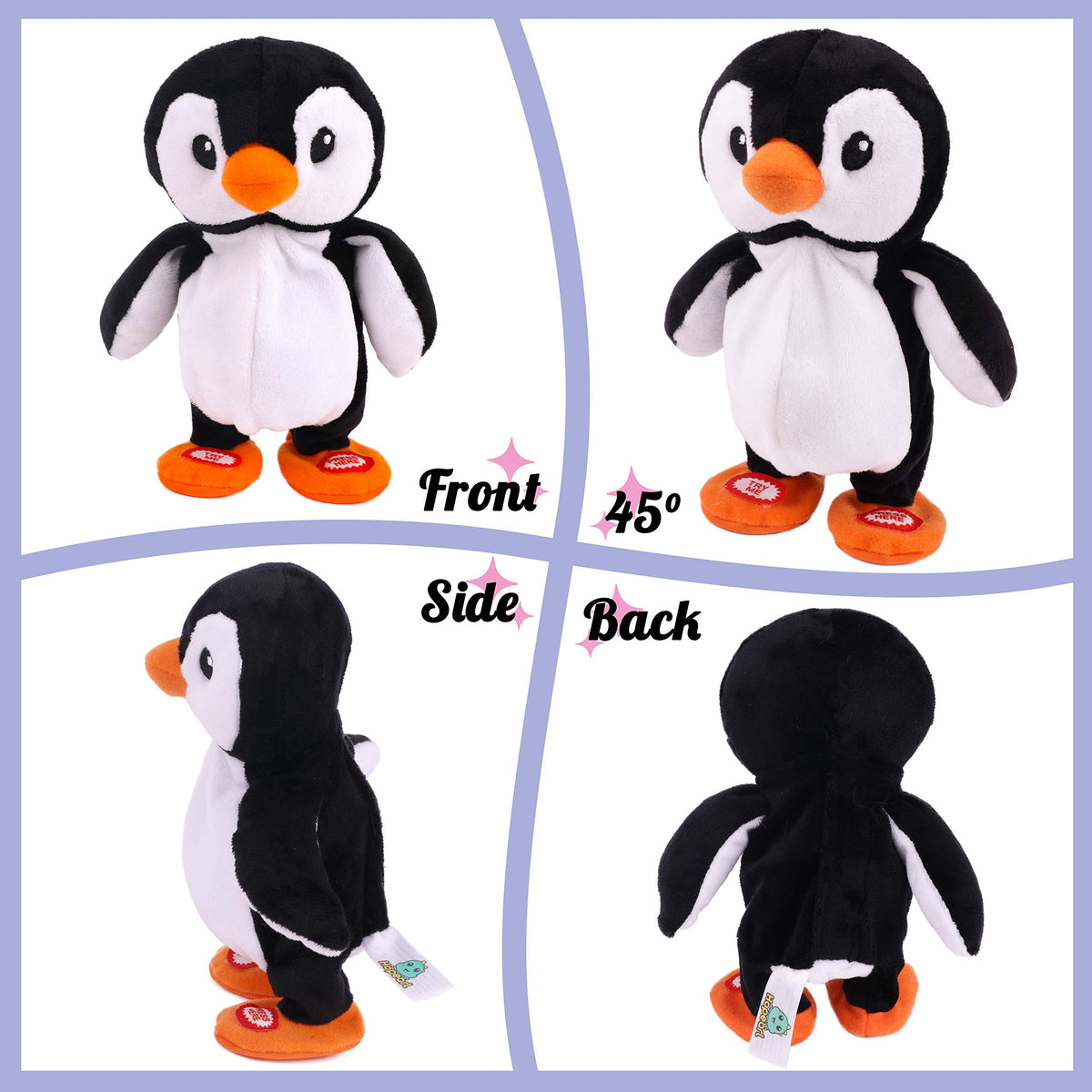 Hopearl Talking Penguin walks beside you, adding motion to playtime.