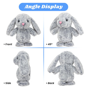 Hopearl Talking Singing Bunny kid playing scene: portable plush companion for on-the-go learning.
