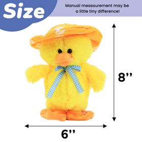 Hopearl walking duck plush demonstrates movement and walking play.