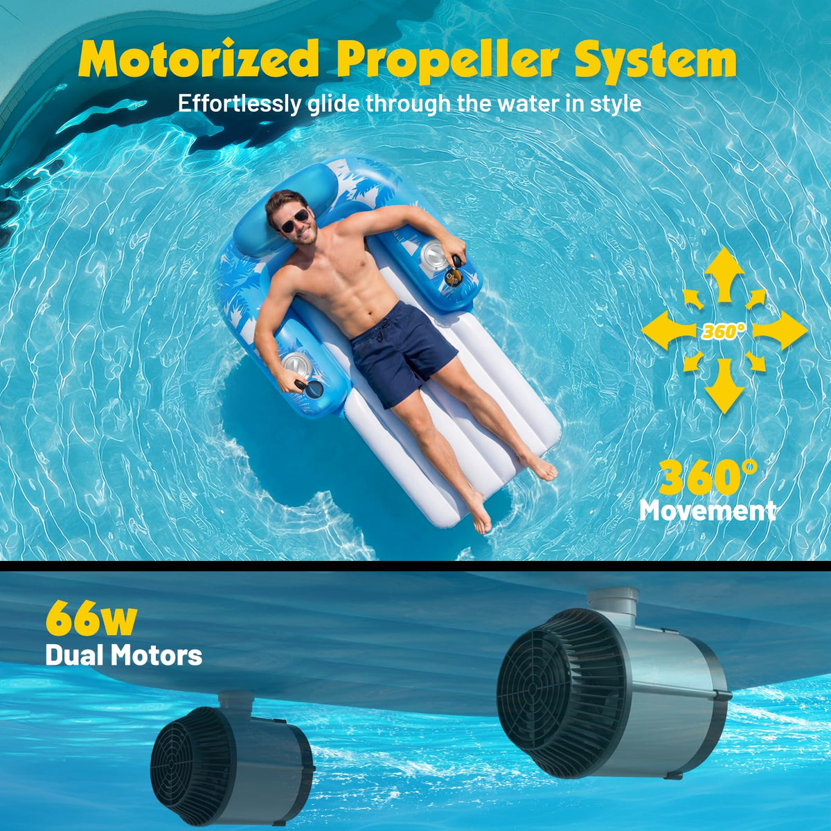 HopeRock pool float handheld controller for easy water navigation.