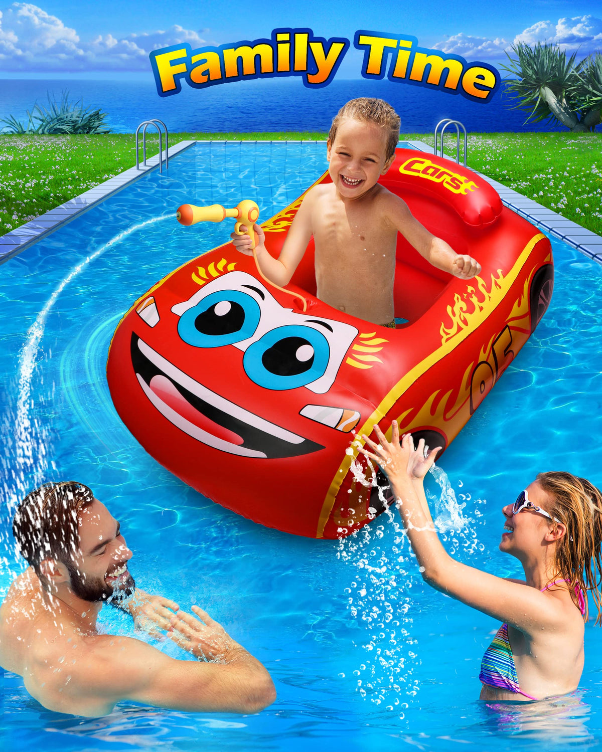 HopeRock dimensions help gauge fit in small pools and family splash days.