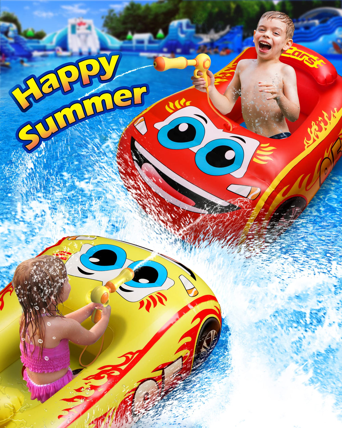 HopeRock water gun feature adds built-in play with a sprayer for water battles.