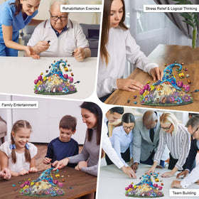 Hopelucr whimsical pieces in unique shapes enhance the challenging assembly