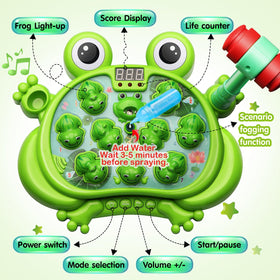 HopeRock Frog Game light-up frogs attract attention during play sessions.