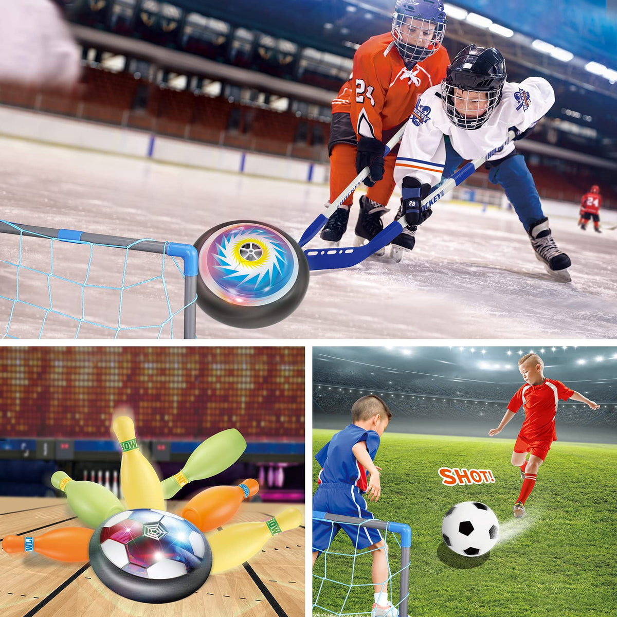 HopeRock hockey toy powered by batteries adds lively target games.