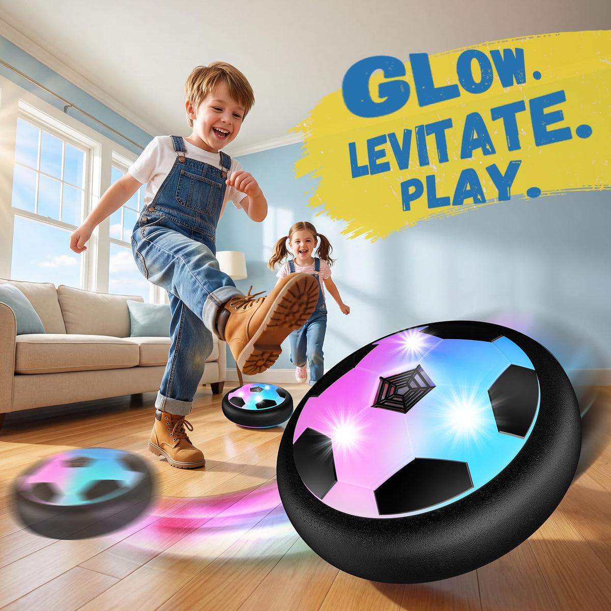 HopeRock hover ball with dual LED lights for night play.