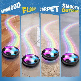 HopeRock hover ball features two colored LED balls for added excitement.