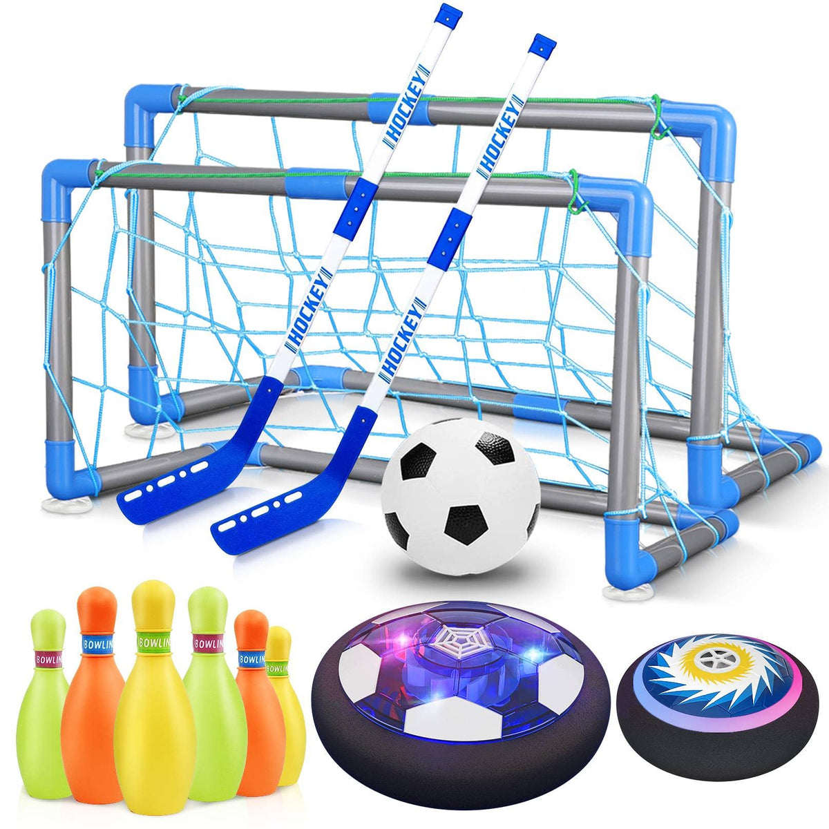 HopeRock hover soccer ball with LEDs for safe indoor and outdoor play.