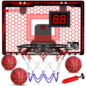 HopeRock over-the-door hoop with LED light boosts nighttime play.