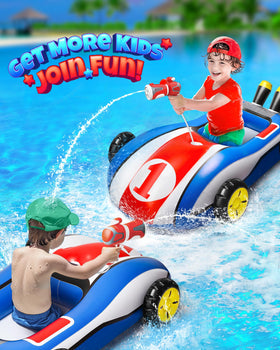 HopeRock kart-style pool float on sandy beach ready for sunny adventures.