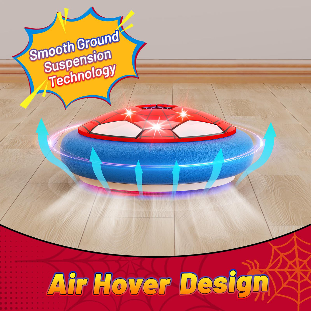 HopeRock hover ball with LED lights for captivating indoor glow play