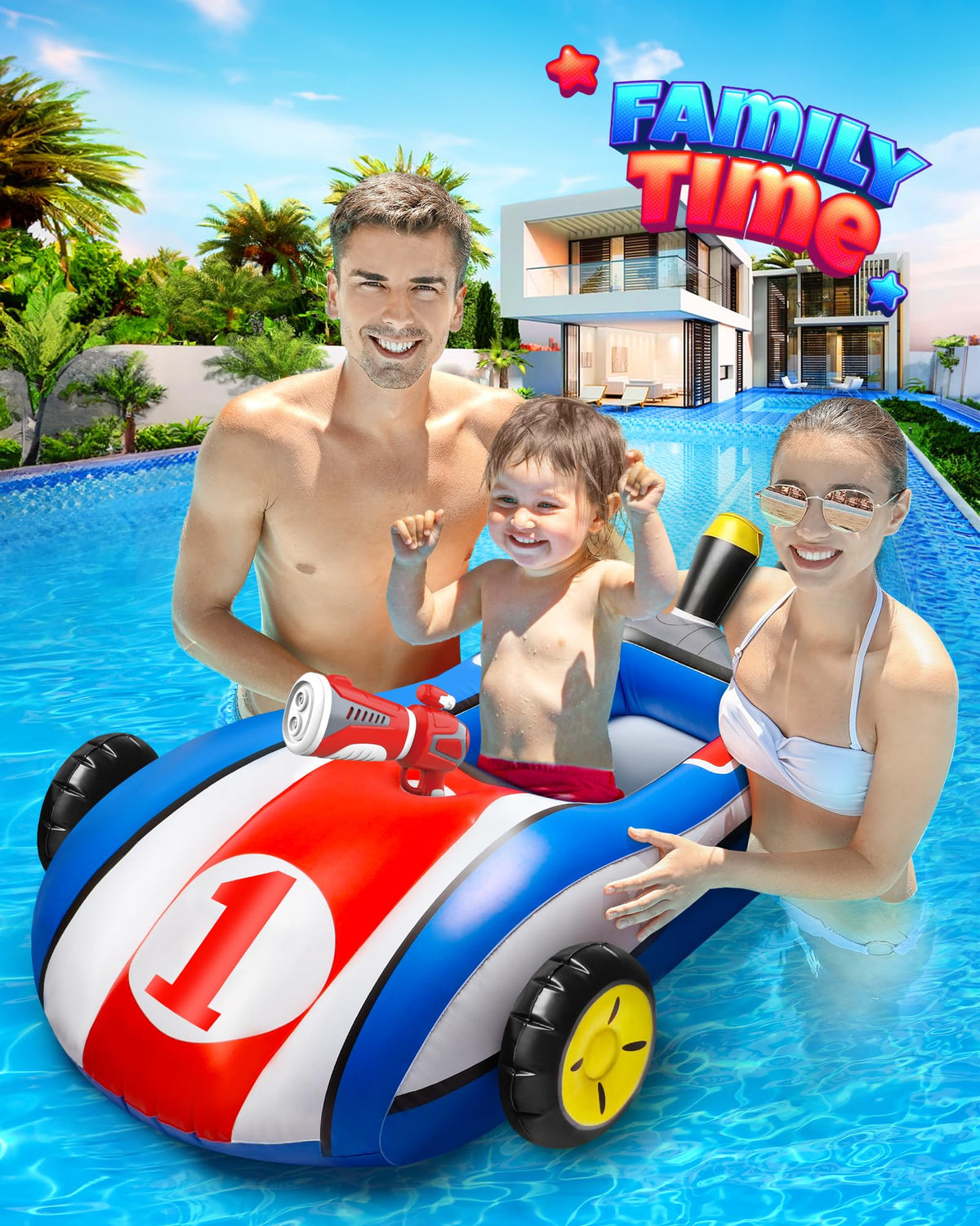 HopeRock travel-friendly pool toy pack for vacations, pool days, or beach trips.
