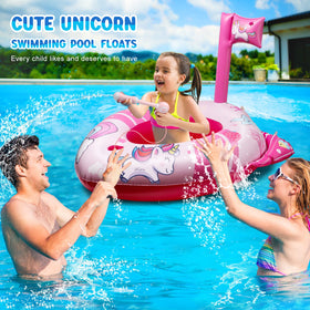 HopeRock unicorn pool float with yacht-style design for standout pool time