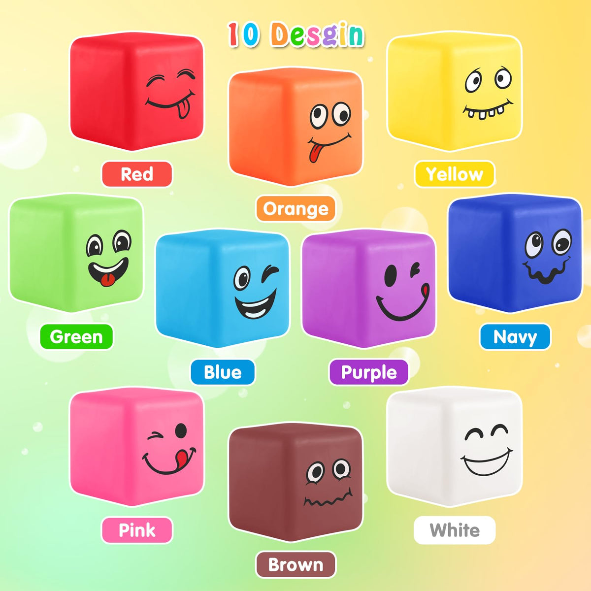 Hopihy 24-pack display of mini stress balls ideal for classroom prizes.