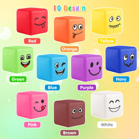 Hopihy 24-pack display of mini stress balls ideal for classroom prizes.