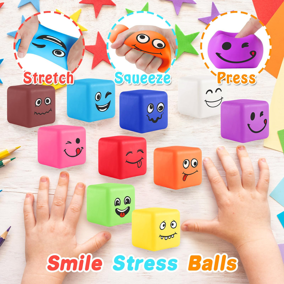 Hopihy desk setup stress ball aiding concentration during work or study.
