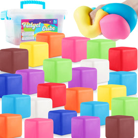 Hopihy stress cubes 24-pack for calming sensory play and anxiety relief on the go.