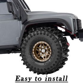 HopsupRC anodized aluminum wheel component adds durability.